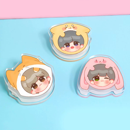 Custom Acrylic Pp Clip Personalized Round Anime Ideas Clear Pp Clip
