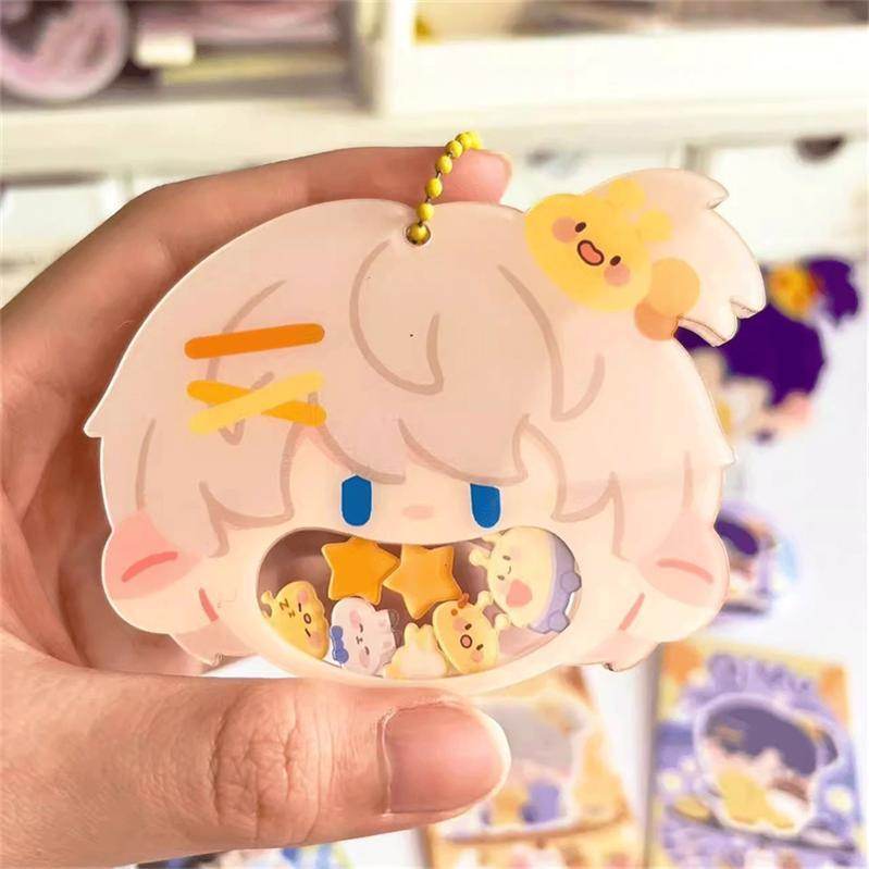 between the lines obsessive bottom acrylic keychain set