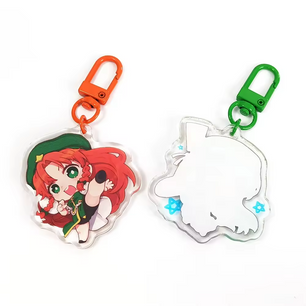 acrylic apple keychain